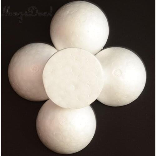 MagiDeal 5 Pieces Half Round Solid Polystyrene Foam Balls for Christmas Decoration Modelling Kids Craft 120mm Tree Ornament