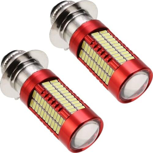 Mayitr ATV LED Headlight Bulbs 2x H6M 102LED Headlight Bulb For Yamaha YFZ450R Rhino 700 Raptor YFM660 TRX