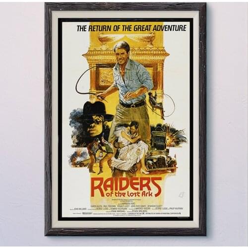 N275 RAIDERS OF THE LOST ARK Vintage Classic Movie Wall Silk Cloth HD Poster Art Home Decoration Gift