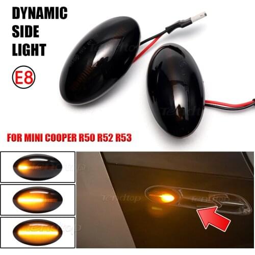 For BMW MINI Cooper R50 R52 R53 2002-2008 Blinker Dynamic LED Turn Signal Sequential Flashing Light Side Marker Lamp Facelift