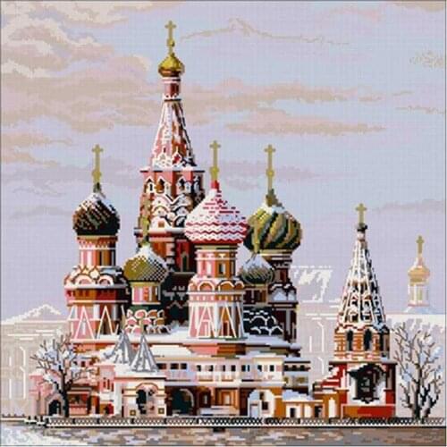 Russia patterns Counted Cross Stitch 11CT 14CT 18CT DIY wholesale Chinese Cross Stitch Kits Embroidery Needlework Sets