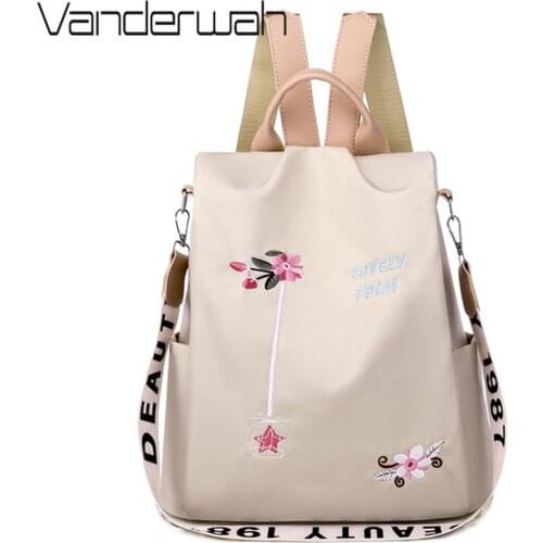 Sac A Dos Women Backpack Purse Waterproof Oxford Cloth Anti-theft Rucksack Ladies Light Weight Shoulder Bag Mochilas Para Mujer