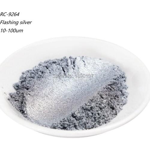 Silver gray pearlescent pigment flashing aluminum silver 9264 Mica Powder for paint and cosmetics