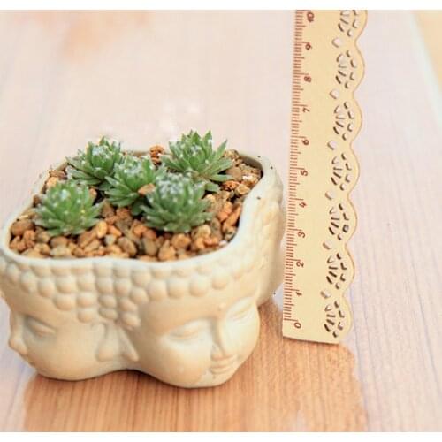 Cement flower pot silicone mold 3d vase molds cement planter mould Buddha head flower pots Concrete handemade mold Buddha