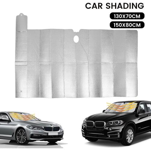 Car Windshield Sun Shade Double-layer Foldable Auto Front Window Protector Visor Anti-UV Reflective Curtain Sun Shield Cover