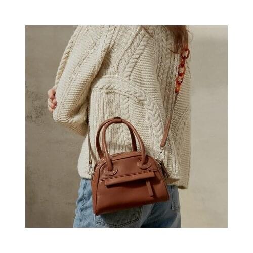 Acrylic Chain Design PU Leather Shoulder Bags For Women 2021 Small Square Bag Multi-Pocket Crossbody Bag Female Phone Purses