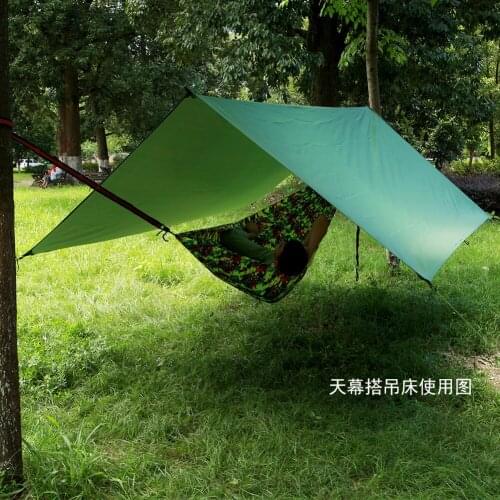 3mx3m Awning Waterproof Tarp Tent Shade Ultralight Garden Canopy Sunshade Outdoor Camping Hammock Rain Fly Beach Sun Shelter