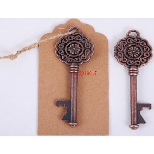 Creative wedding gift metal key beer bottle opener retro key chain bottle opener