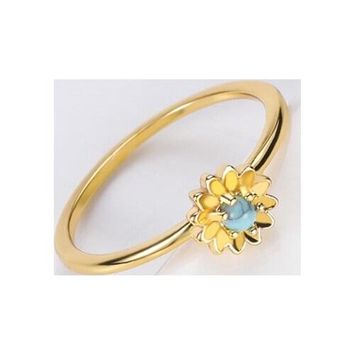 Bohemian Green Crystal Geometry Rings For Women Flower Round Female Ring Set Party Jewelry Gift For Girl Female