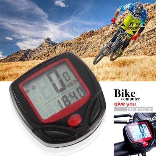 Bicycle Automatic Pulse Speed Indicator Speedometer LCD Backlight Mountain Bike Stopwatch Cycling Computer Odometer