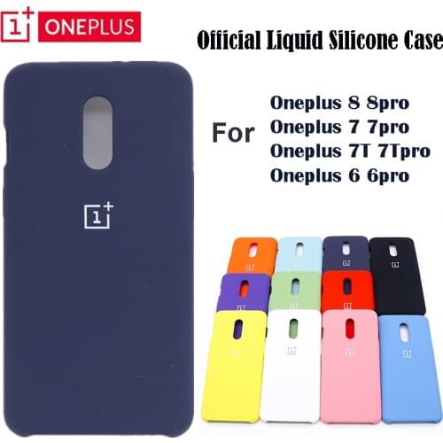 Oneplus 7 Pro 7T official Liquid Silicone TPU Protective Case Oneplus 6 6T Official Silicone Full Protective Phone Cover Case
