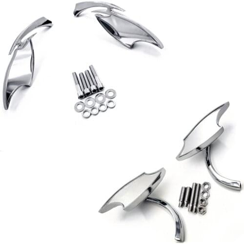 Motorcycle Rear View Side Mirrors 8mm 10mm Windy For Cafe Racer Honda Yamha Suzuki Aftermarket Free Shipping Motor Parts