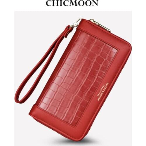 Crocodile Leather Women Wallets Alligator Pattern Handbag Coin Pocket Card Holder Money Bag Casual Long Ladies Phone Purse