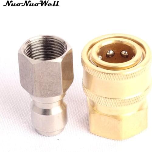 1set 3/8" Thread Quick Connector Car Washer High Pressure Connector Air compressor Adapter Garden Irrigation Water Gun Joints