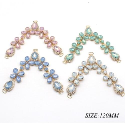 1pc/Lot 120MM Water Drop Rhinestone Resin Buckles for Women Shoes Bikini Connector Dress Decoration, Buckle DIY Accessories