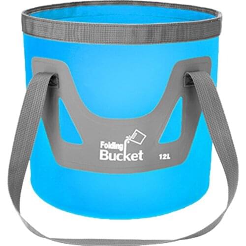 12L 20L portable bucket outdoor travel water storage bag waterproof water bag fishing portable foldable bucket car supplies