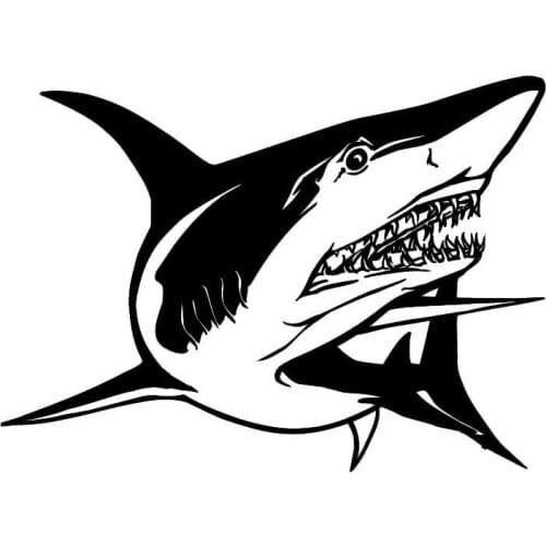 19.8*14.5CM Funny Shark Car Styling Sticker Decal Personalized Fashion Car Motorcycle Accessories C6-0658