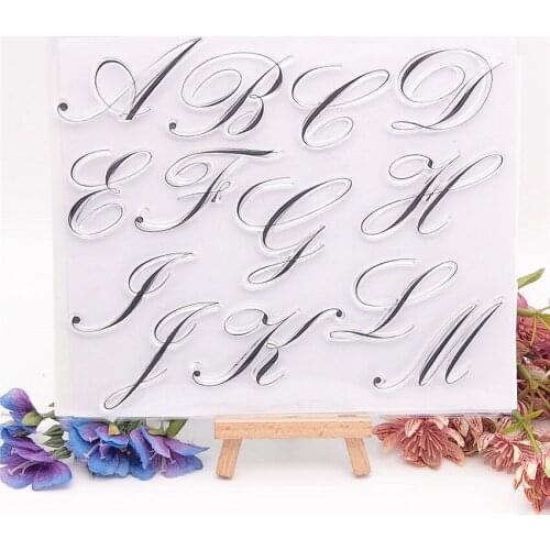 2pcs Flower Letter Transparent Clear Stamps / Silicone Seals Roller Stamp For DIY Scrapbooking Photo Album/Card Making