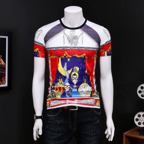 2020 Summer Streetwear Top Tee Round Neck Fashion Creative Print Harajuku Men T-shirt Camisetas Hombre Brand T Shirt