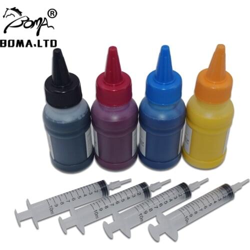 4Color/Lot For HP 932 933 XL HP932 HP933 7510 7512 7610 7110 7612 Bulk Pigment Ink Refill Kit 932XL 933XL Cartridge Ciss System