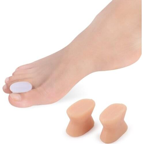 2pcs=1pair Silicone Toe Separator Foot Finger Bunion Corrector Orthopedic Protector Plantar Fasciitis Foot Care Pedicure Tools