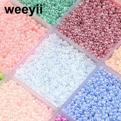 Approx.1000pcs 2mm Ice Cream Color Czech Glass Beads Loose Beads DIY Beads Round Hole Beads For Kids Handmade Jewelry Making