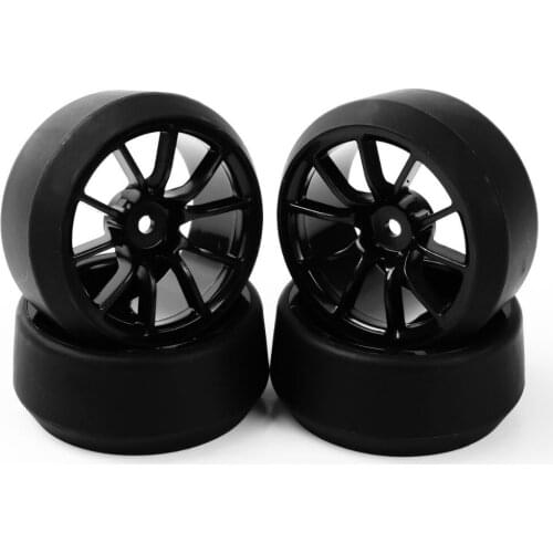 C12NK+PP0370 4pcs 1:10 Drift Car Foam Tyres Sponge Tires Wheel Hub 12mm Hex 6mm Offset For Racing Vehicles Toy Model Accessory