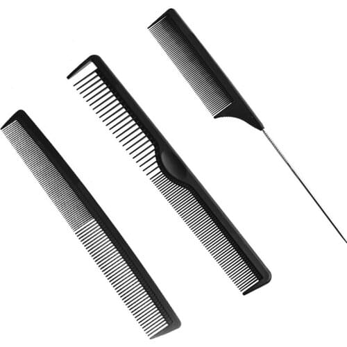 3 Style Black Hairdressing Comb Anti-static Hair Cutting Combs Detangle Straight Hair Pro Salon Barber Styling Tool