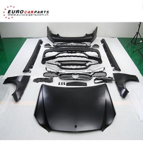 E-CLASS W212 E63 A style body kit update to16year fit for W212 E260 E200 E300L bonnet bumper grille side skirts and fender