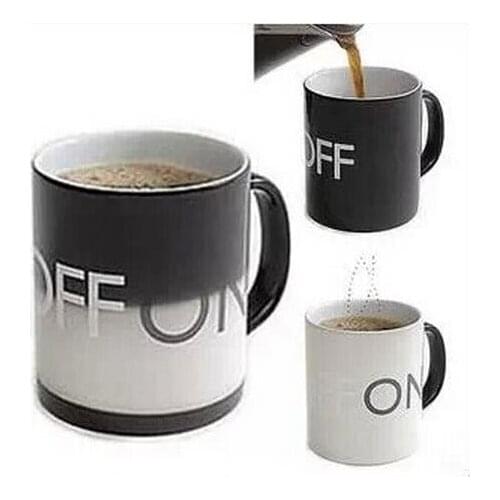 Hot Sale OFF-ON Changing Mug Magical Chameleon Coffee Cup Temperature Sensing Novelty Gift 330ml
