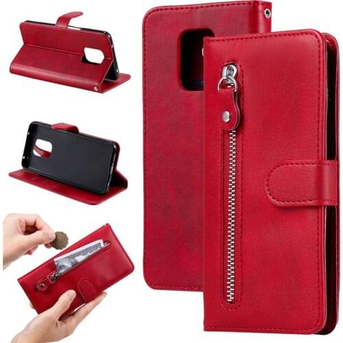 Redmi 9 9A 9C Note 7 7S 8 Pro 9 9S Redmi 10X 6 Pro 7 Y3 8 8A K20 Leather Case Zipper Wallet Cover for Xiaomi CC9 Note 10 Lite
