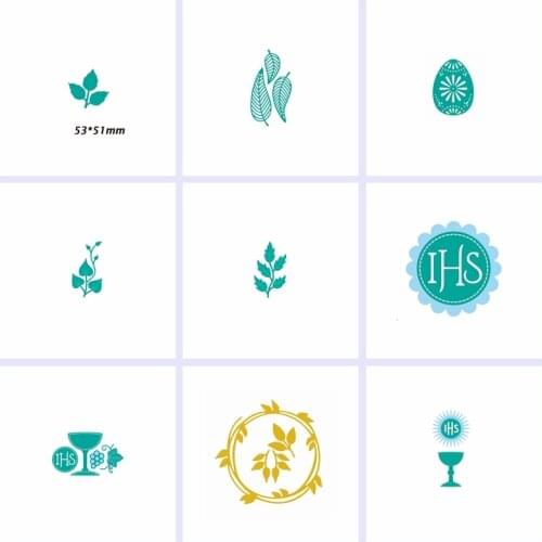 Leaves Branches Rings Shape Metal Cutting Dies Stencil Scrapbook Album Embossing For Gift Card Making Handcraft Decor