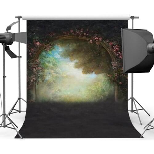 Mehofoto Fairy Tale Garden Photography Backdrop Children Head Shots Background for Photographic Studio Oil Painting Abstract 289