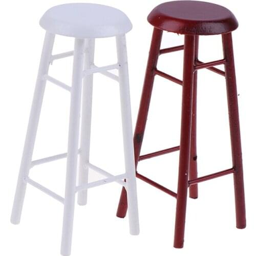 Simulation Mini Stool Chair Furniture Model Toys for Doll House Decoration 1/12 Dollhouse Miniature Accessories 1pc