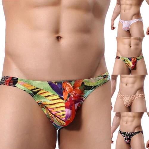 Fashion Sexy Modal Low Waist Men\s Briefs Soft Breathable Underwear Underpants