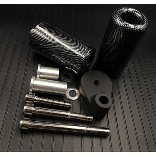 Motorcycle Carbon No Cut Frame Slider Pad For Yamaha YZFR6 YZF-R6 YZF R6 2008 2009 Crash Falling Protection Pad Parts