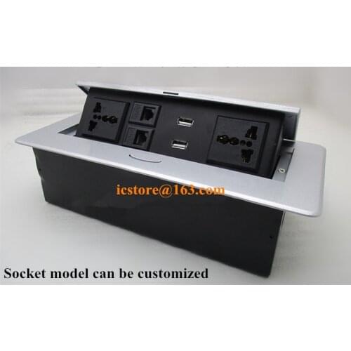 Multimedia Recessed Stage Cable box power XLR RJ45 USB Aluminum alloy accept customized Free ship