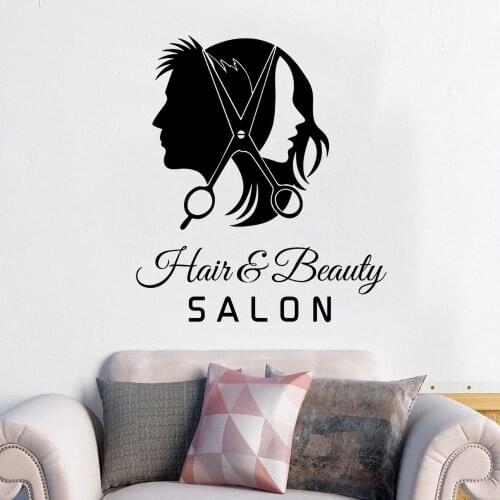Men Women Hair And Beauty Salon Wall Sticker Decal Beauty Salon Sticker Home And Beauty Parlor Art Decoration A003001