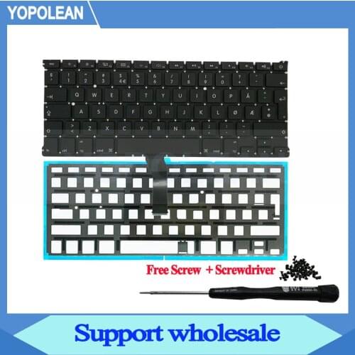New Norway Norwegian Keyboard With Backlight For Macbook Air 13" A1369 2011 A1466 2012-2017 Years