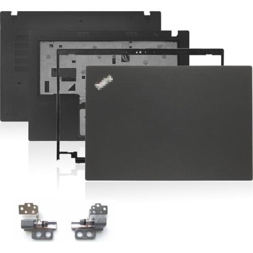 NEW Laptop LCD Back Cover/Front bezel/Hinges/Palmrest/Bottom Case For Lenovo Thinkpad T490 T495 P43S Series Top Case Black