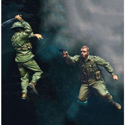 New Unassembled 1/35 modern man crew include 2 stand Resin Figure Unpainted Model Kit