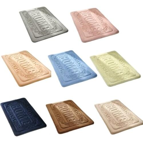 2021 New Memory Foam Soft Bath Mat Non Slip Absorbent Bathroom Rugs Entrance Doormat Floor Carpet Foot Pad for Hallway Kitchen