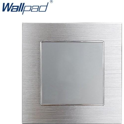 New Arrival Blank Panel Wallpad Luxury Wall Light Switch Grey Aluminum Alloy Panel Fill Blank Hole In the Wall