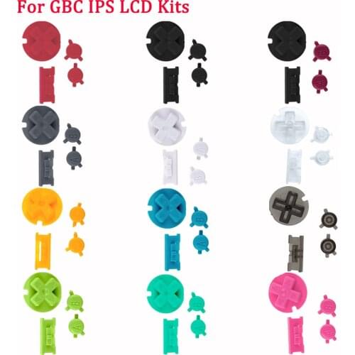 New GBC Buttons of Housing Shell Replacement for Gameboy Color A B buttons with D-pad for GBC high light IPS LCD Screen kits