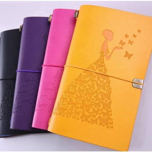 Novel European style wedding notebook, creative PU imitation leather notebook, long retro travelers notebook, gift notebook