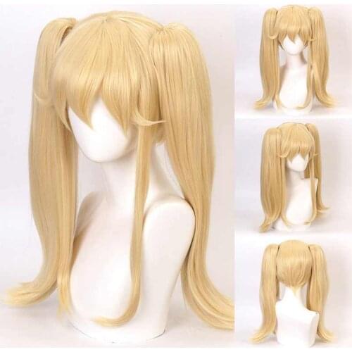 HAIRJOY Heat Resistant Synthetic Hair Kakegurui Mary Saotome Meari Cosplay Wig 2 Blonde Ponytail
