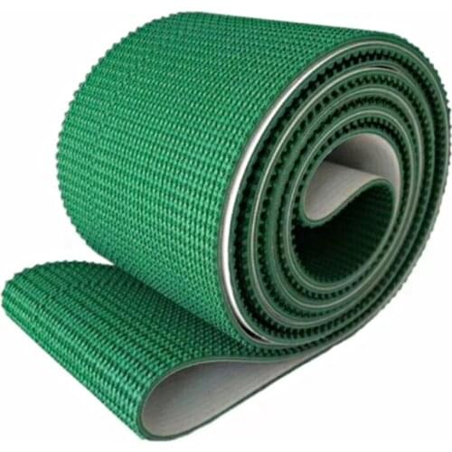 2000x100x5mm PVC Green Antiskid Climbing Lawn Pattern Circular Conveyor Belt Industrial Assembly Line Belt(Seamless Connection)