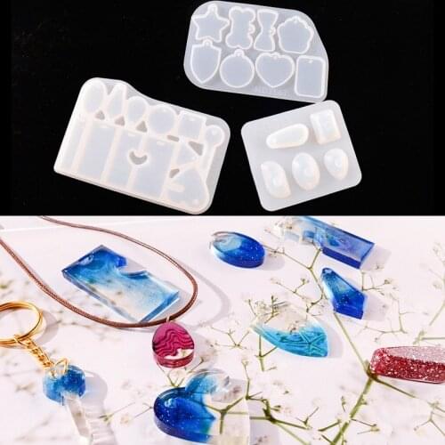 Cute Pendant Necklace Key Chain Silicone Mold for DIY Resin UV Epoxy Handmade Crystal Crafts Jewelry Accessories