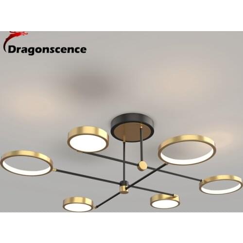 Dragonscence Modern luxury chandeliers for dining living room bedroom salon loft chandelier lighting Golden Black lamp fixture