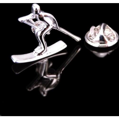 High quality ski style Brooch New Fashion Jewelry Pin mens and womens shirt hat scarf suit LAPEL BADGE PIN gift